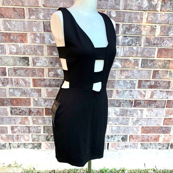bebe Dresses & Skirts - NWT BEBE Double Strap Cutout Dress LBD